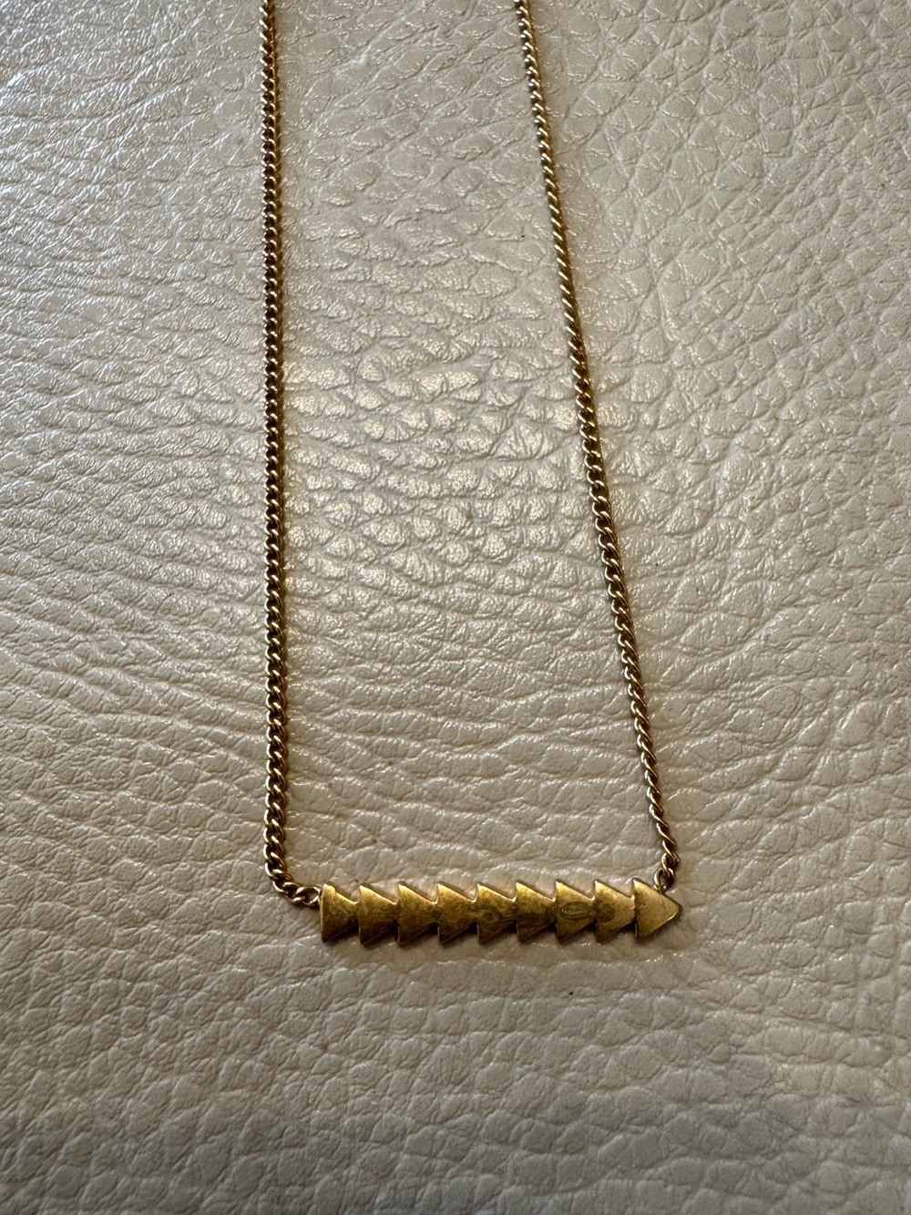 Madewell Gold Arrow Bar Necklace